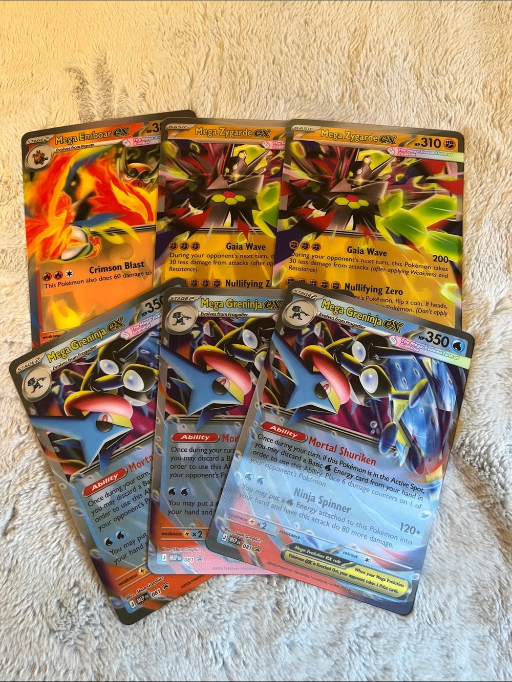 XL Pokemon cards 6 total